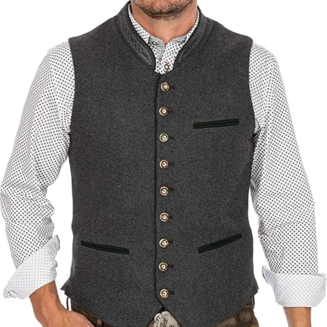The Alpine Heritage Button Vest