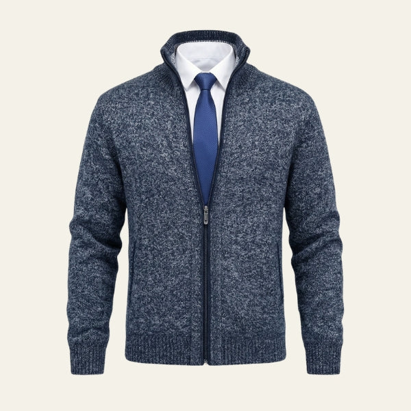 The Verona Zip-Front Knit Cardigan