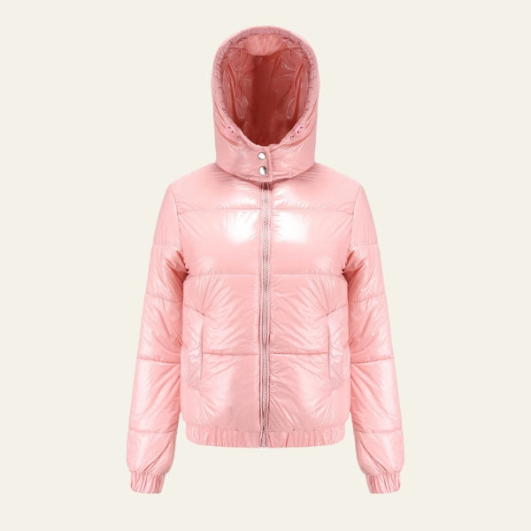 The Oslo Gloss-Finish Hooded Puffer Jacket