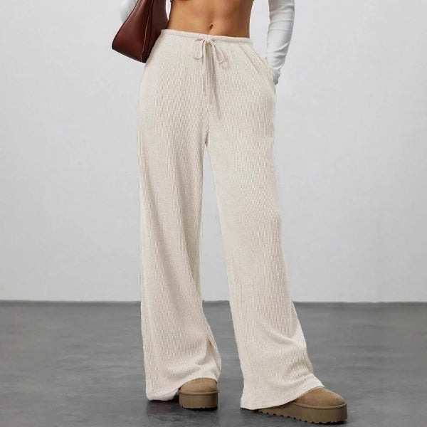 The Ita Ribbed Wide-Leg Trouser