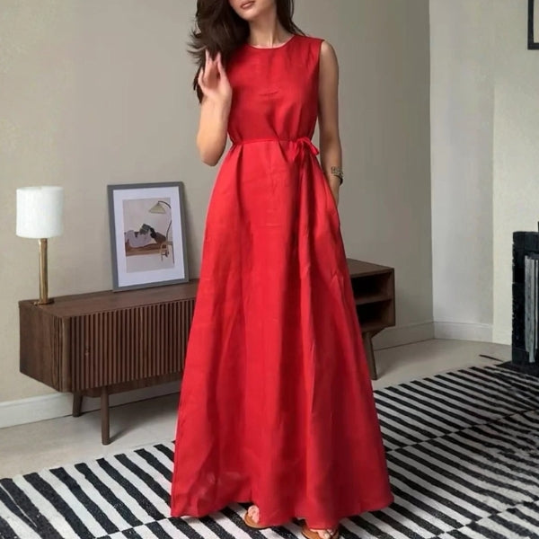 The Provence Belted Maxi Dress