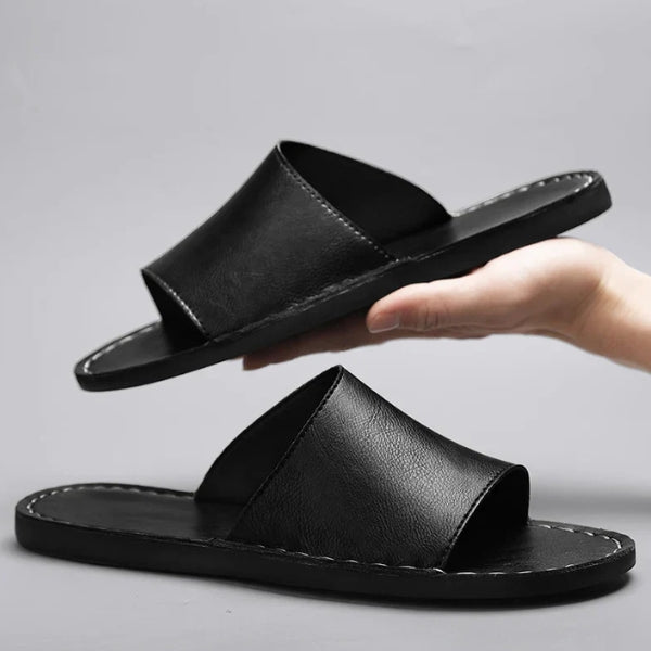 The Riviera Contrast-Stitch Slides