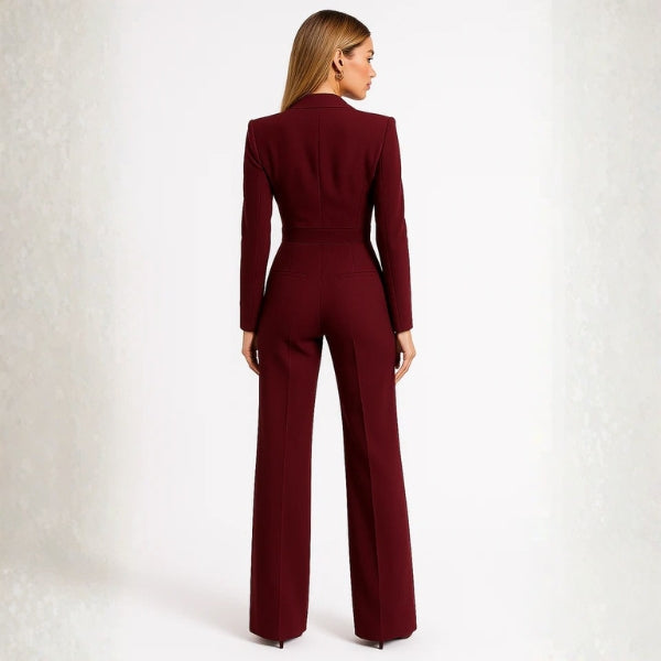 The Vienna Tailored V-Neck Jumpsuit