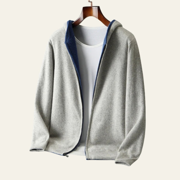 The Chamonix Reversible Cashmere Zip Hoodie
