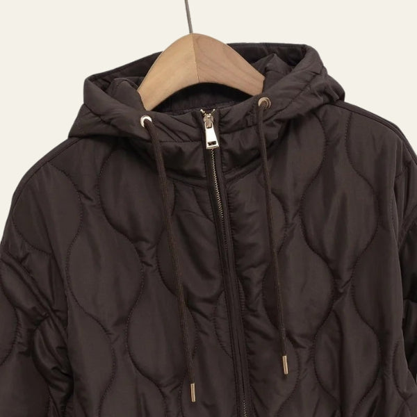 The Camden Drawstring Quilted Hooded Jacket