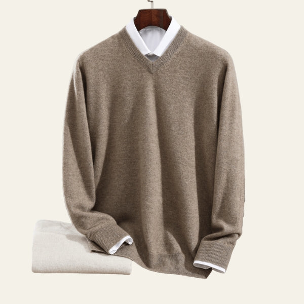 The Montreux Merino Wool V-Neck Knit