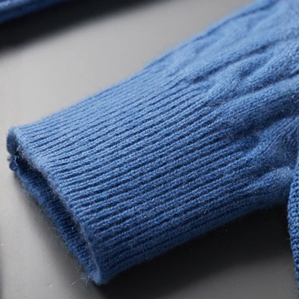 The Amalfi Cable Cashmere Zip Hoodie