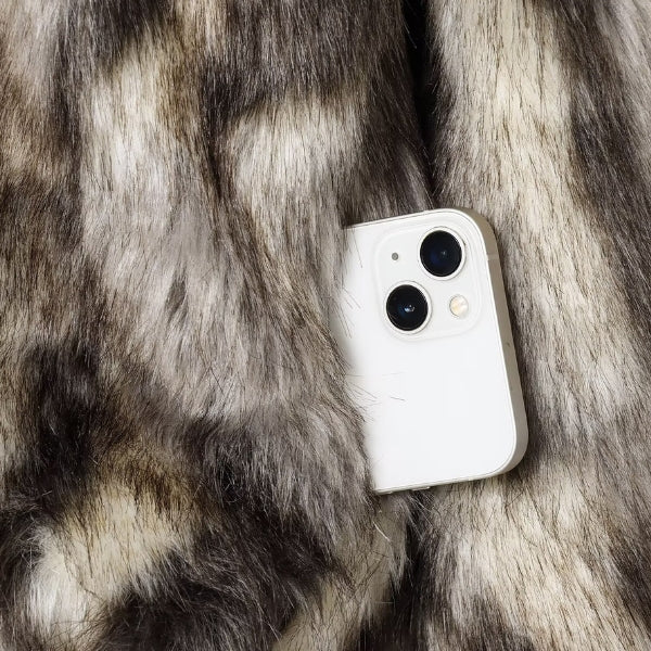 The Milan Striped Faux-Fur Coat