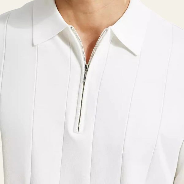 The Riviera Zip-Front Ribbed Polo