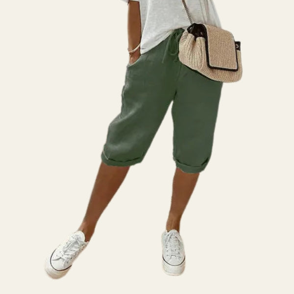 The Capri Drawstring Knee-Length Shorts