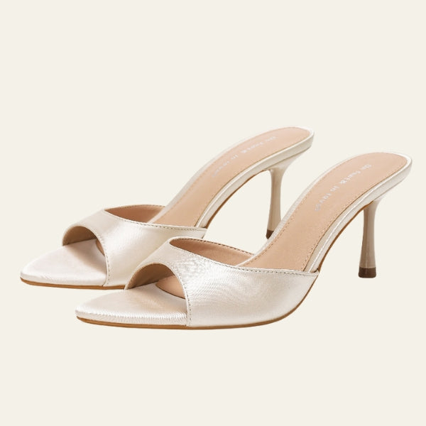 The Riviera Minimalist Stiletto Mule Heels