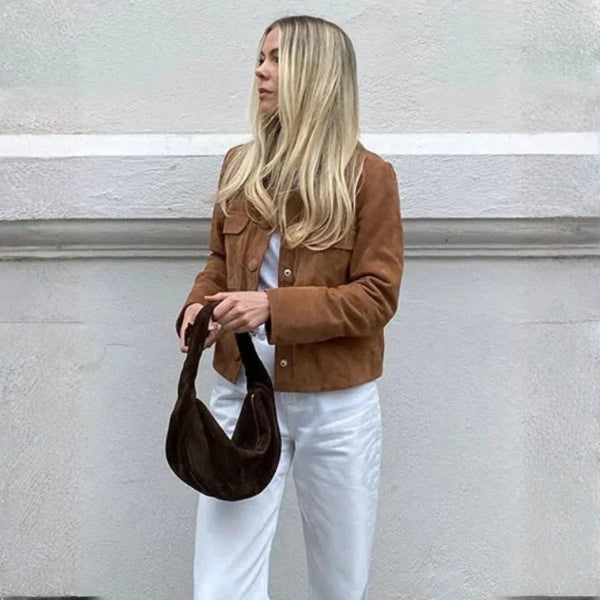 The Oslo Suede Cropped Jacket