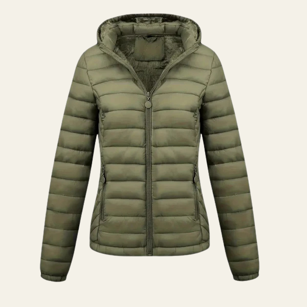 The Solenne Lightweight Hooded Winter Jacket