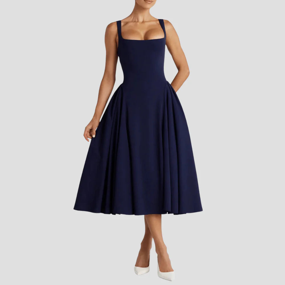 The Sorrento Pleated Midi Dress