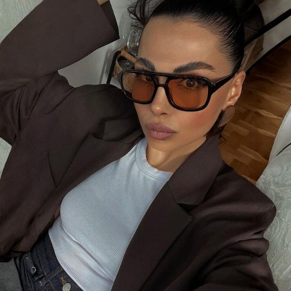 The Maya Tortoiseshell Square Sunglasses