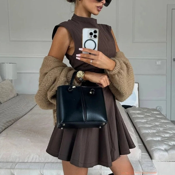 The Verona Flared Mini Dress