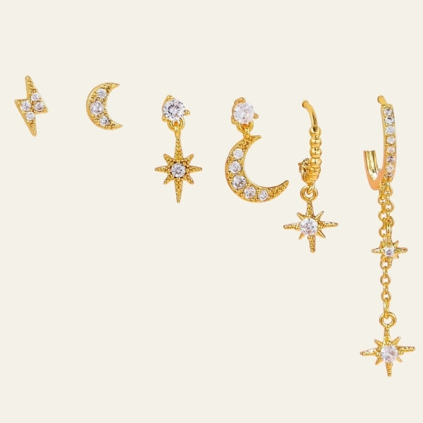 The Luna Celestial Mismatch Earring Set
