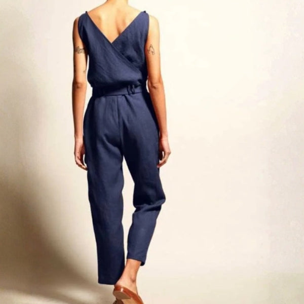 The Kyoto Belted V-Neck Jumpsuit