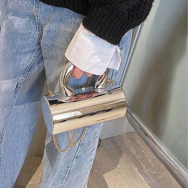 The Riviera Metallic-Finish Tote Bag