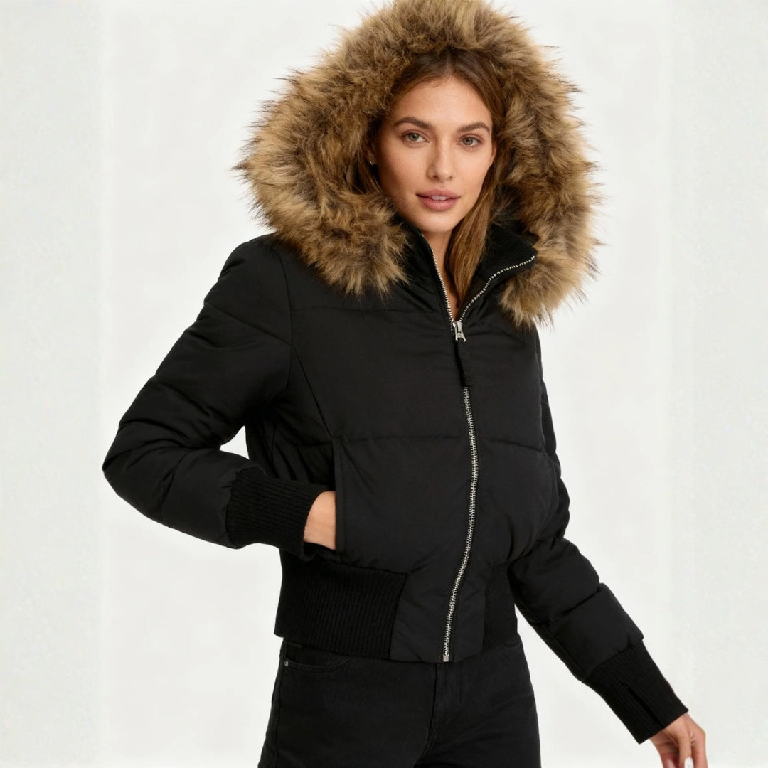 The Aspen Faux-Fur Hooded Puffer Jacket