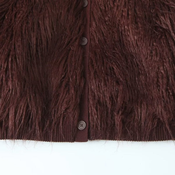The Vienna Textured Faux-Fur Jacket