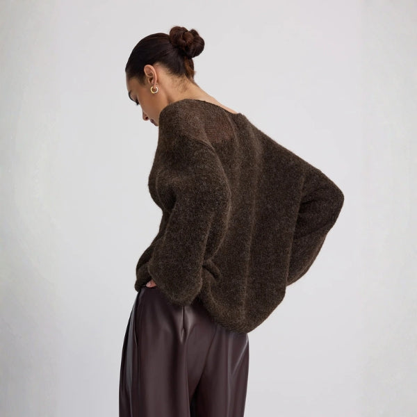 The Capri Brushed-Texture Boatneck Sweater