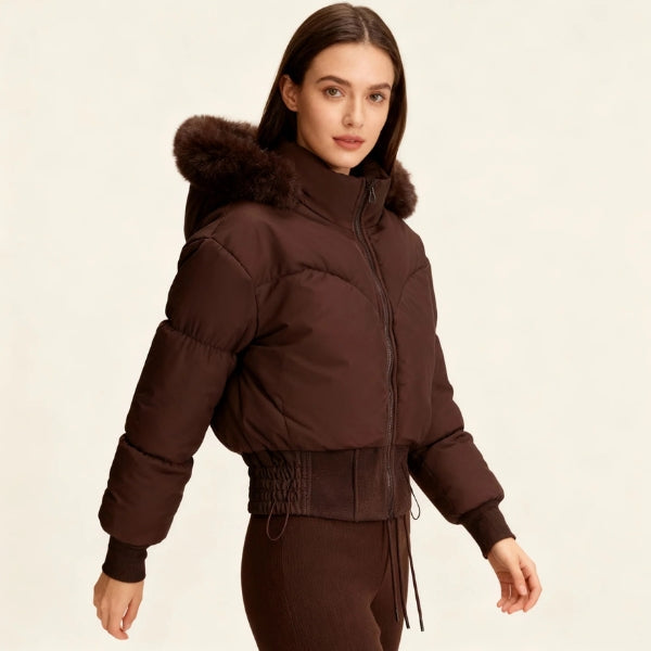 The Amy faux-Fur Hooded Puffer Jacket