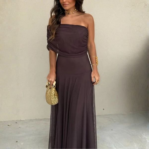The Santorini Mesh Maxi Dress