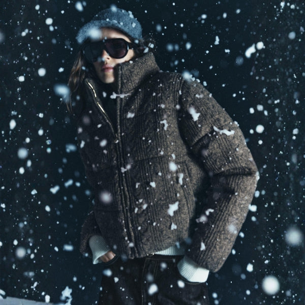 The Aspen Textured Zip Puffer Jacket