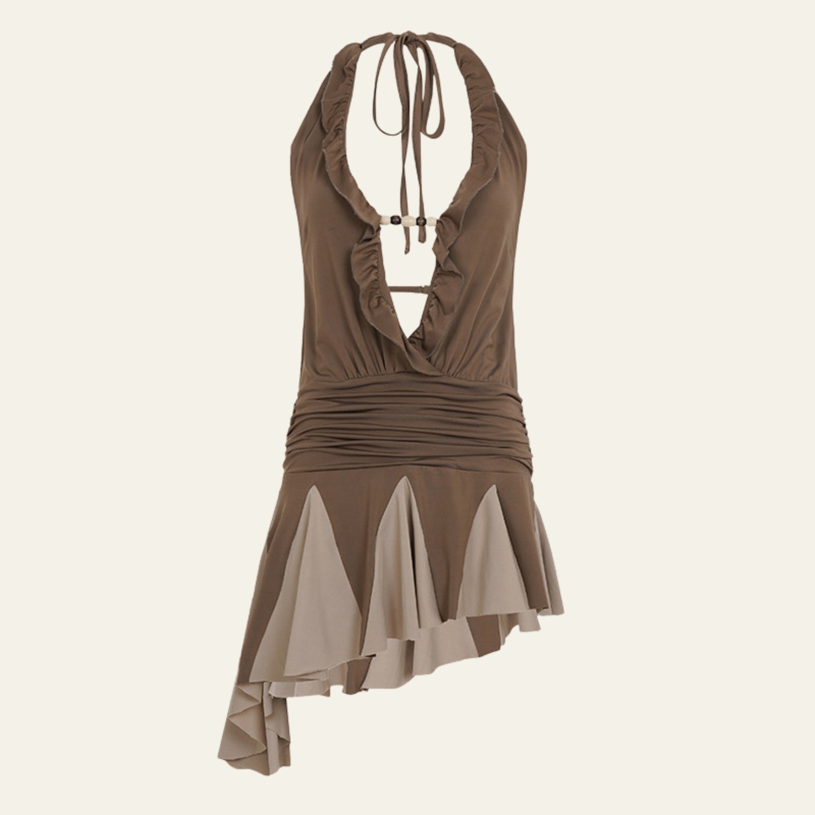 The Tulum Beaded Halter Dress