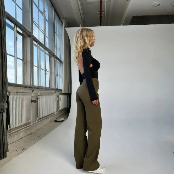 The Milan Tailored Wide-Leg Trousers