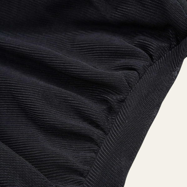 The Santorini Sheer Mesh Cross-Front Top