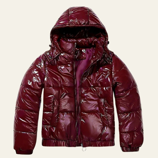 The Oslo Gloss-Finish Hooded Puffer Jacket