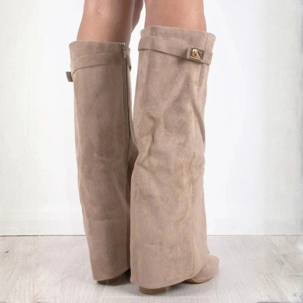 The Valencia Suede Sculpted Boot