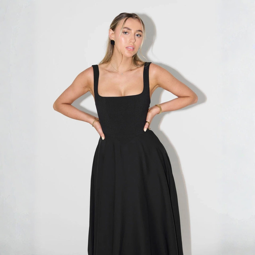 The Amalfi Square-Neck Midi Dress