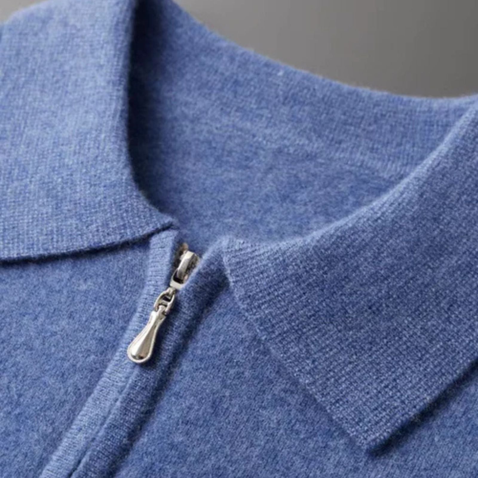 The Vienna Merino Wool Half Zip Polo