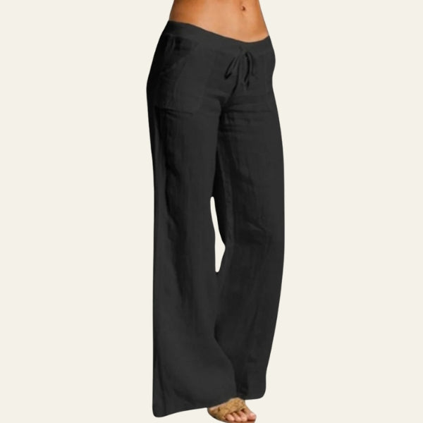 The Ibiza Drawstring Wide-Leg Trousers
