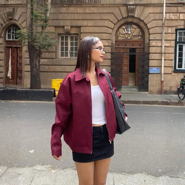 The Vienna Burgundy Jacket