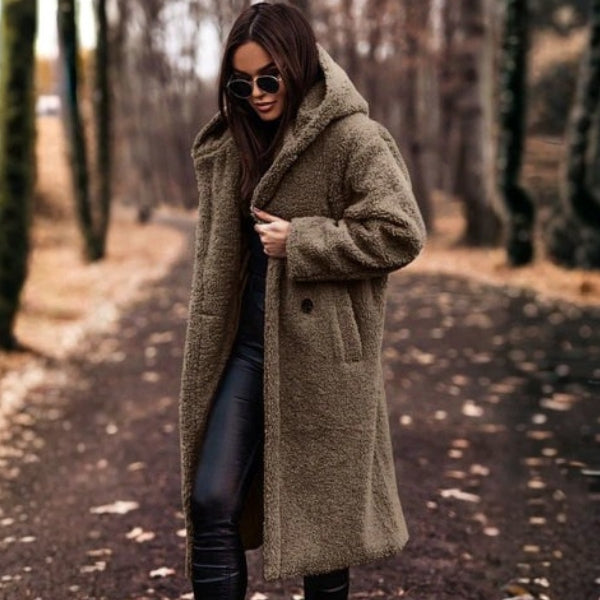 The Aspen Hooded Plush-Teddy Coat