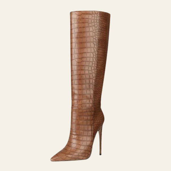 The Prague Stone Stiletto Boot