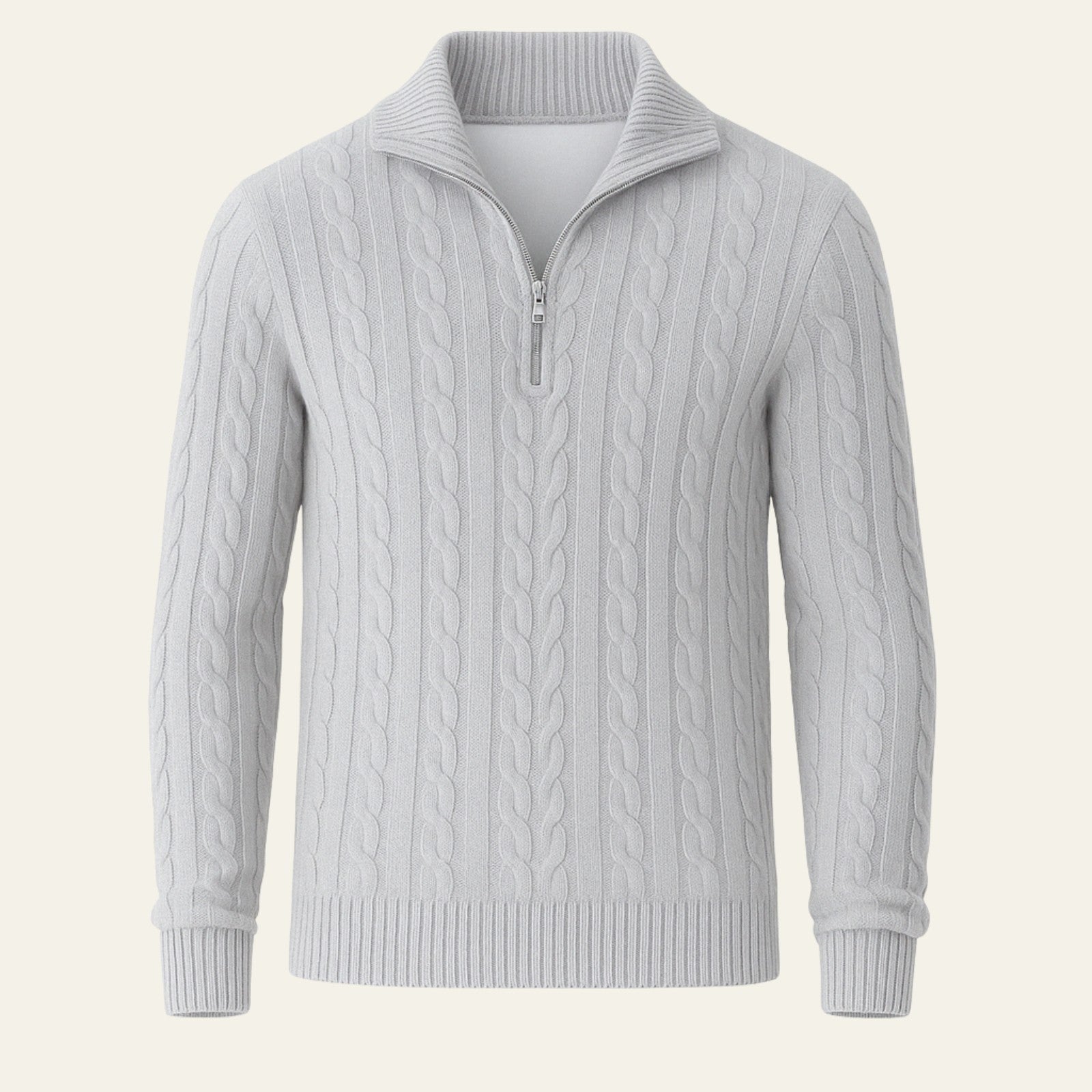 The Vienna Estate Zip Knit Sweater