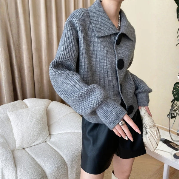 The Verona Oversized Button Knit Cardigan