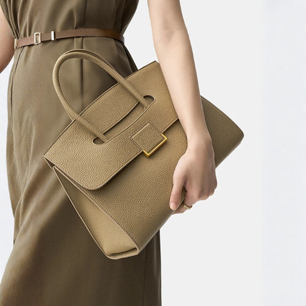 The Siena Pebbled Top-Handle Bag