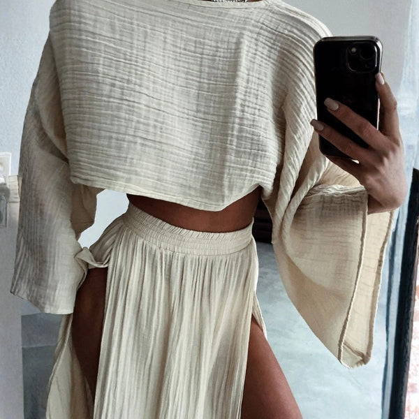 The Capri Textured Two-Piece Set