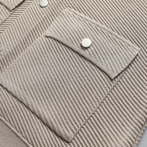 The Hudson Ribbed Snap-Front Cardigan