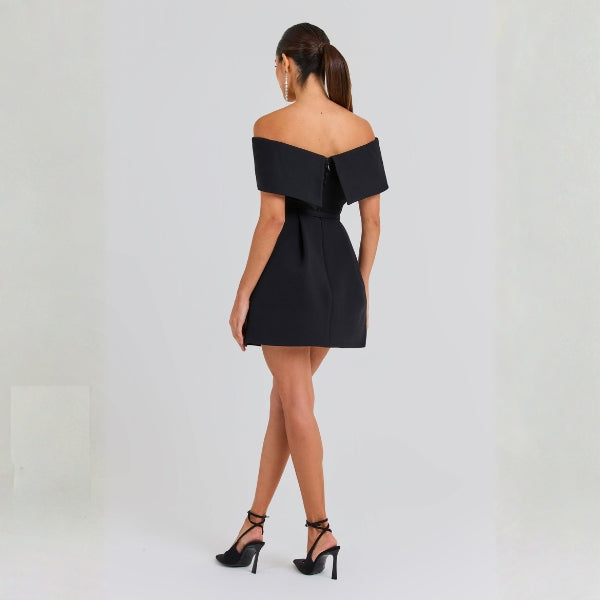 The Monaco Belted Off-Shoulder Mini Dress