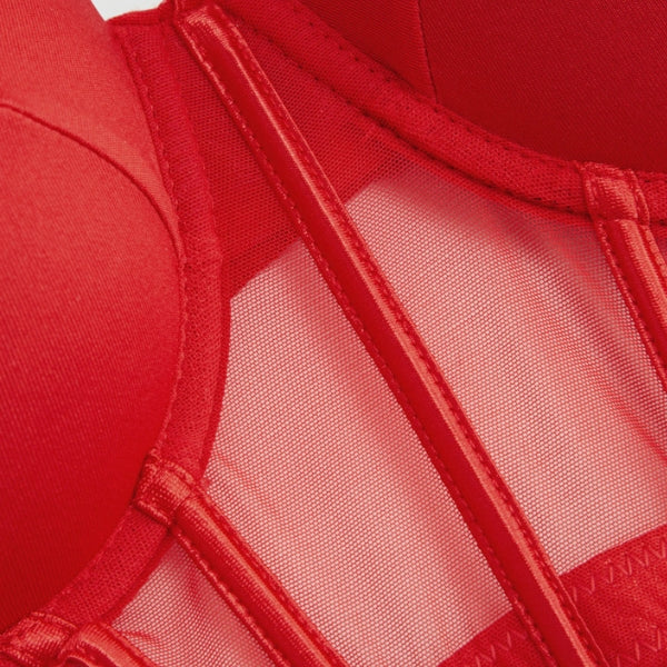 The Verona Mesh Garter Thong Set