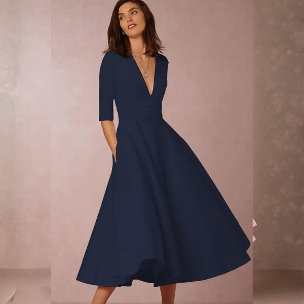 The Valencia Structured Midi Dress