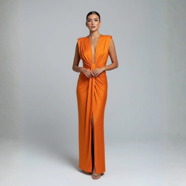 The Monaco Twisted-Front Maxi Dress