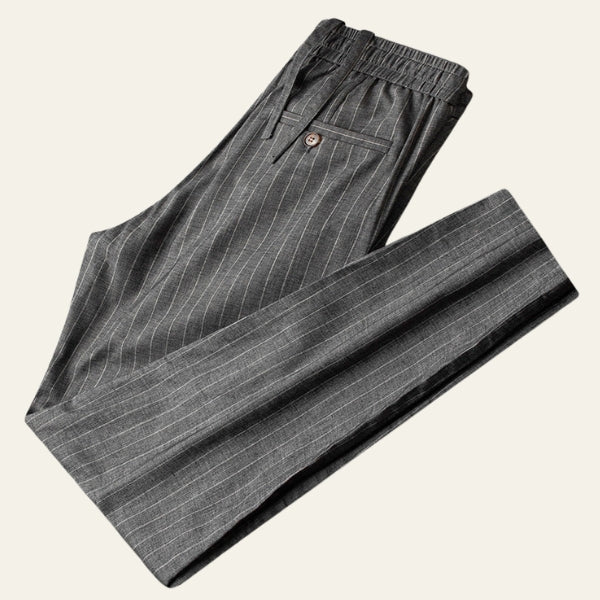 The Milano Pinstripe Drawstring Trousers